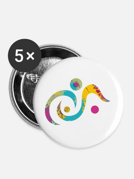 yoga-design_19 - Buttons groß 56 mm (5er Pack) - Weiß