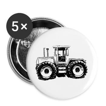 Rural Power Machine - Buttons groß 56 mm (5er Pack) - Weiß - Vorne