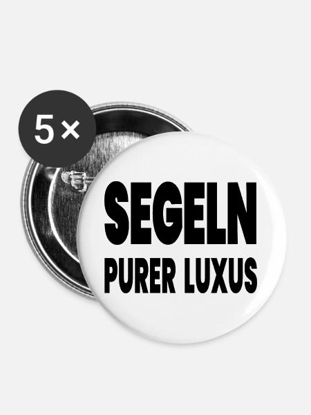 Segeln - Buttons groß 56 mm (5er Pack) - Weiß