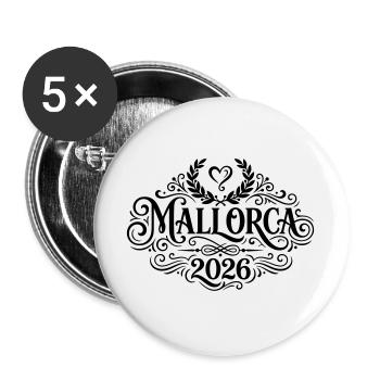 Mallorca 2026 - Buttons large 2.2''/56 mm (5-pack) - white - Front
