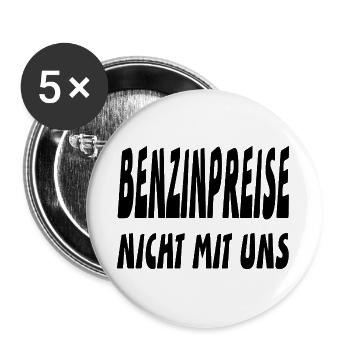 Benzin - Buttons groß 56 mm (5er Pack) - Weiß - Vorne