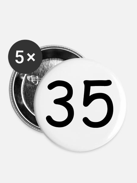 35 - Buttons groß 56 mm (5er Pack) - Weiß