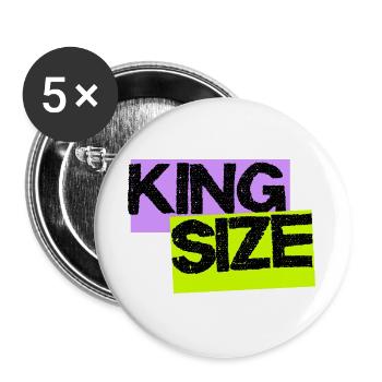 Streetwear urbain King Size – Design de mèmes statement - Lot de 5 grands badges (56 mm) - blanc - Devant