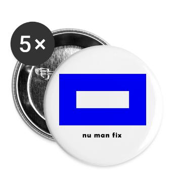Amiral P Blue Peter - Capitaine de navire en navigation - Lot de 5 grands badges (56 mm) - blanc - Devant