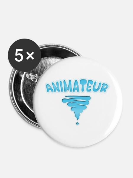 Style Animateur - Buttons groß 56 mm (5er Pack) - Weiß