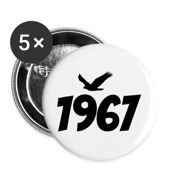 1967 Vintage Vintage Eagle Graphic - Buttons large 2.2''/56 mm (5-pack) - white - Front