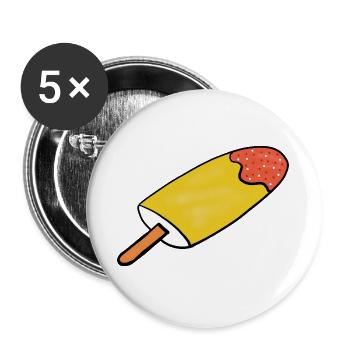 Eis Kinder Mädchen Jungen  - Buttons large 2.2''/56 mm (5-pack) - white - Front