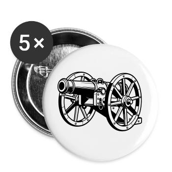 kanon - Lot de 5 grands badges (56 mm) - blanc - Devant