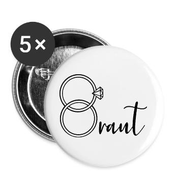 Wedding Bridal Rings - Buttons large 2.2''/56 mm (5-pack) - white - Front