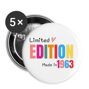 Limited edition Made in 1963 - Buttons large 2.2''/56 mm (5-pack) - white - Front