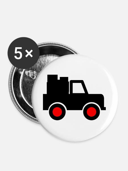 Auto - Buttons groß 56 mm (5er Pack) - Weiß