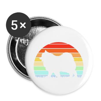 Samoyed Dog Samoyed - Buttons large 2.2''/56 mm (5-pack) - white - Front