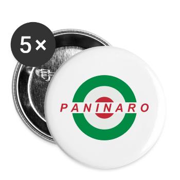 Paninaro - Buttons large 2.2''/56 mm (5-pack) - white - Front