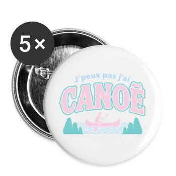 J'peux pas j'ai CANOE - Lot de 5 grands badges (56 mm) - blanc - Devant