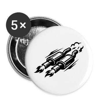 Synthèse d’échappement Bost Symbol - Lot de 5 grands badges (56 mm) - blanc - Devant