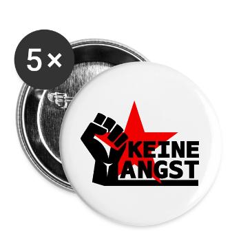Widerstand - Keine Angst - Buttons groß 56 mm (5er Pack) - Weiß - Vorne