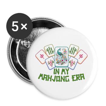 Mahjong Game Social Club Mahjong Era - Buttons large 2.2''/56 mm (5-pack) - white - Front