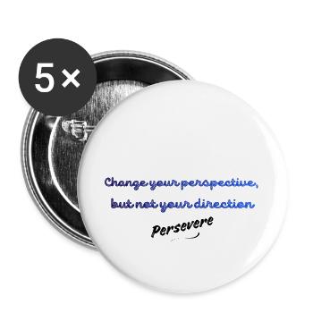 Ändere deine Perspektive, nicht deine Richtung | Insp - Buttons groß 56 mm (5er Pack) - Weiß - Vorne