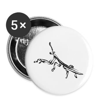 Black Locust – Insect Illustration - Buttons large 2.2''/56 mm (5-pack) - white - Front