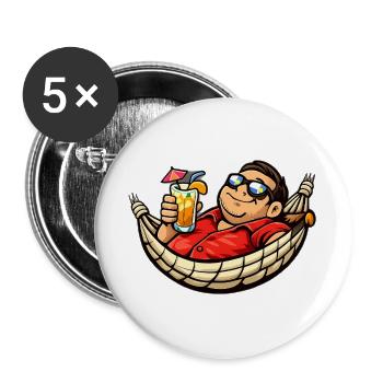 Hängematten-Profi - Buttons groß 56 mm (5er Pack) - Weiß - Vorne
