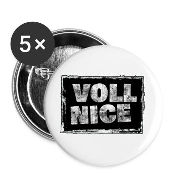 Full Nice Grunge Shirt Print - Buttons large 2.2''/56 mm (5-pack) - white - Front