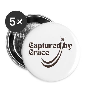 Captured By Grace Shooting Star - Buttons large 2.2''/56 mm (5-pack) - white - Front