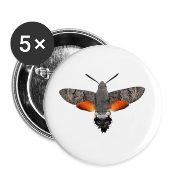 Hummingbird Hawk Moth Macroglossum stellatarum - Buttons large 2.2''/56 mm (5-pack) - white - Front