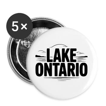 Ontariosee - Buttons groß 56 mm (5er Pack) - Weiß - Vorne