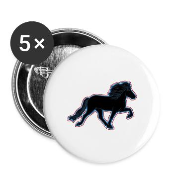 Icelandic Tölter - Buttons groß 56 mm (5er Pack) - Weiß - Vorne