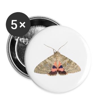Pappelkarmin - Buttons groß 56 mm (5er Pack) - Weiß - Vorne