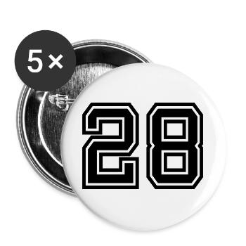 28 - Buttons groß 56 mm (5er Pack) - Weiß - Vorne