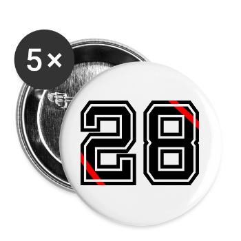28- - Buttons groß 56 mm (5er Pack) - Weiß - Vorne