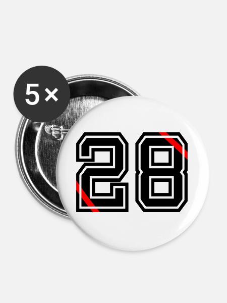 28- - Buttons groß 56 mm (5er Pack) - Weiß