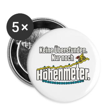 Rentner Fahrrad Ruhestand Spruch - Buttons groß 56 mm (5er Pack) - Weiß - Vorne