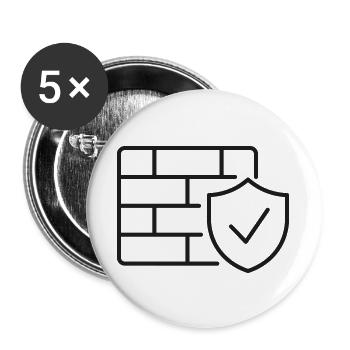 Firewall-Schutzlinien-Symbol - Buttons groß 56 mm (5er Pack) - Weiß - Vorne