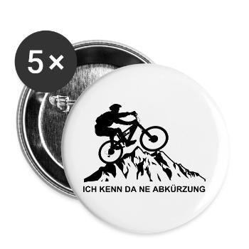 Ich kenne da eine Abkürzung - Buttons groß 56 mm (5er Pack) - Weiß - Vorne