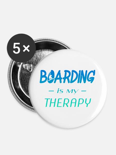 Boarding Therapy: Surf Vibes - Buttons groß 56 mm (5er Pack) - Weiß