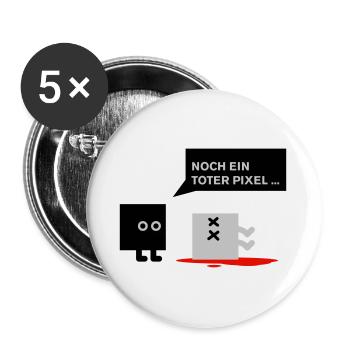 dead pixel_german - Buttons groß 56 mm (5er Pack) - Weiß - Vorne