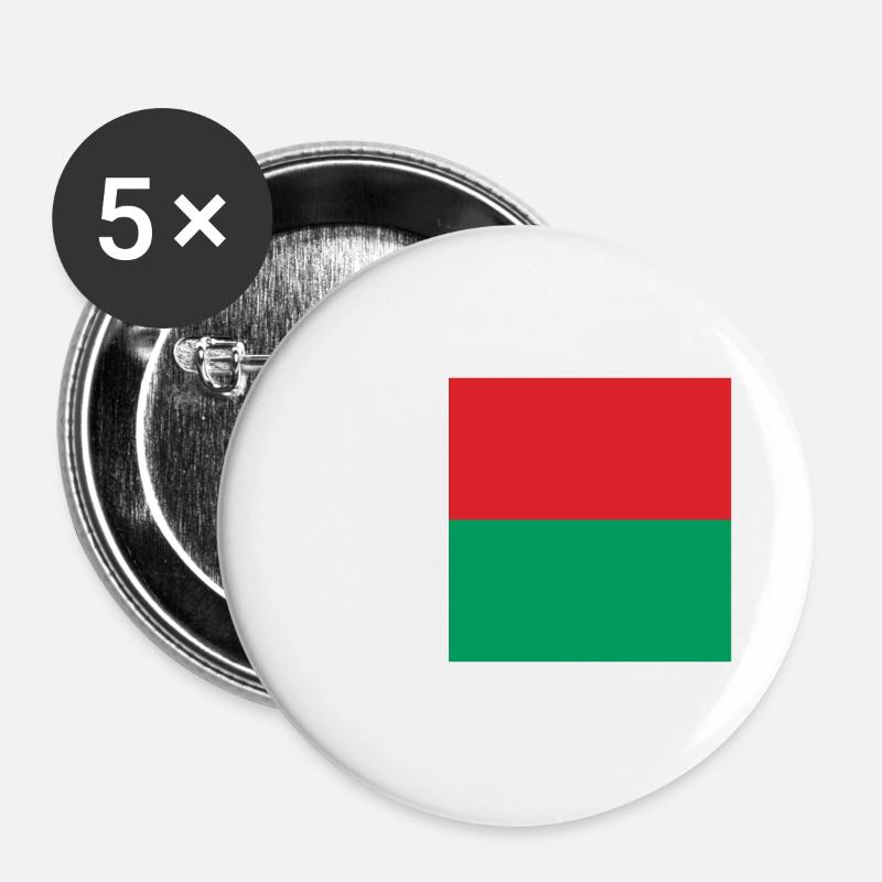 Madagascar - Buttons large 2.2''/56 mm (5-pack) - white