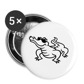 croco cool - Buttons large 2.2''/56 mm (5-pack) - white - Front
