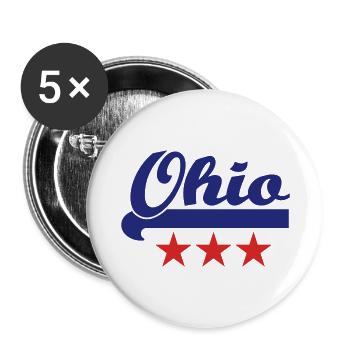 ohio - Buttons large 2.2''/56 mm (5-pack) - white - Front