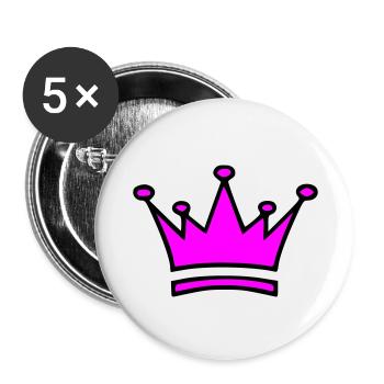 KRONE - Buttons groß 56 mm (5er Pack) - Weiß - Vorne