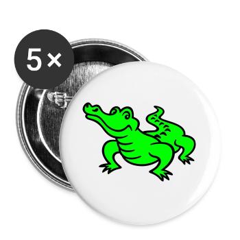 Crocodile (a) - Buttons groß 56 mm (5er Pack) - Weiß - Vorne