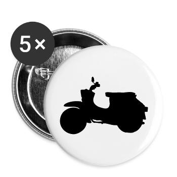 avaler profil - Lot de 5 grands badges (56 mm) - blanc - Devant