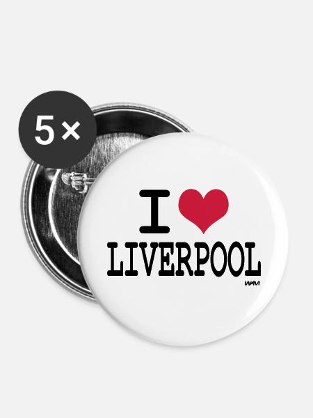 i love by wam - Buttons large 2.2''/56 mm (5-pack) - white