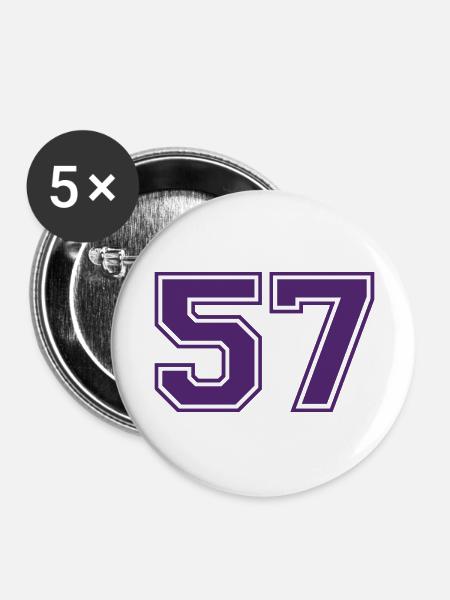 57 - Buttons groß 56 mm (5er Pack) - Weiß