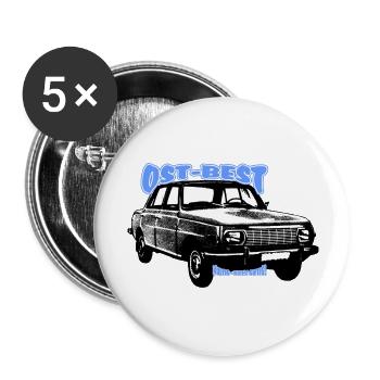 Wartburg w353 - Buttons groß 56 mm (5er Pack) - Weiß - Vorne