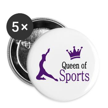 sports - Buttons large 2.2''/56 mm (5-pack) - white - Front