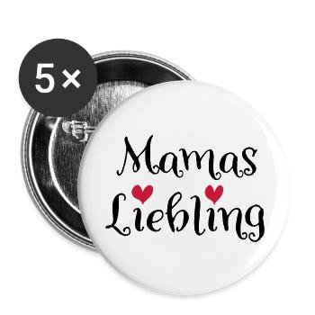 Mamas Liebling - Buttons groß 56 mm (5er Pack) - Weiß - Vorne