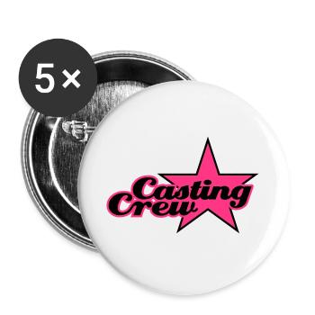 Casting Crew | Star | Stern - Lot de 5 grands badges (56 mm) - blanc - Devant